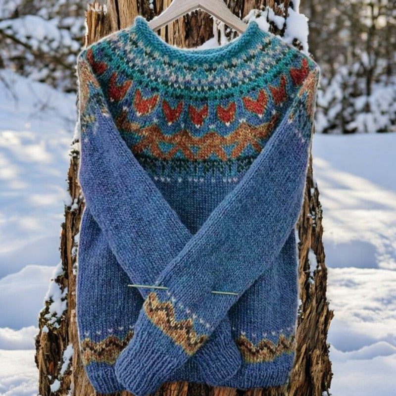 Evelien | Vintage sweter jacquardowy