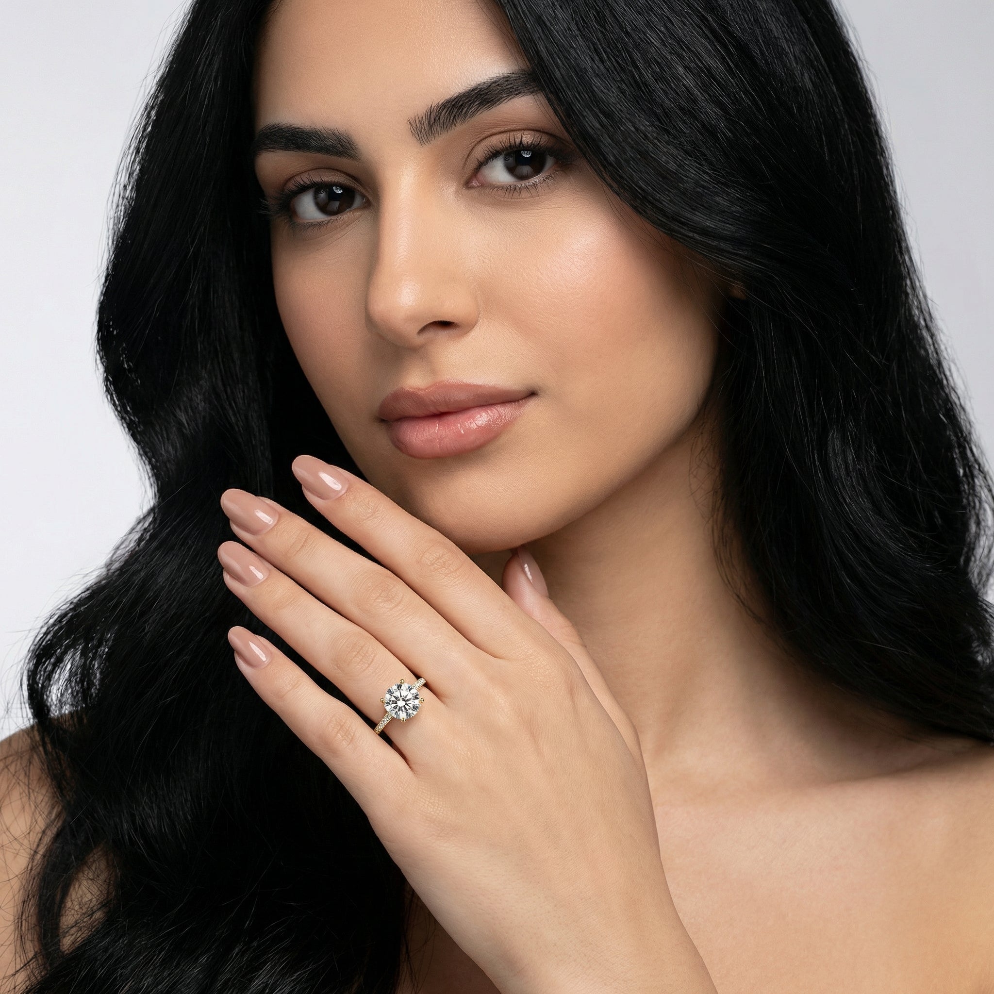 Pierścionek Aziza Moissanite