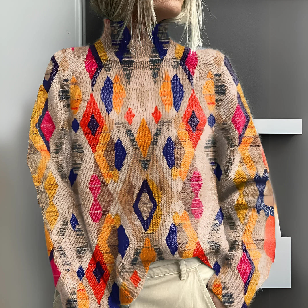 Ninthe | Sweter z geometrycznym wzorem