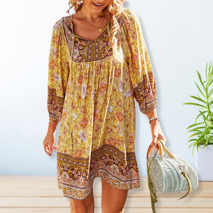Keila - Długa Sukienka w Stylu Boho