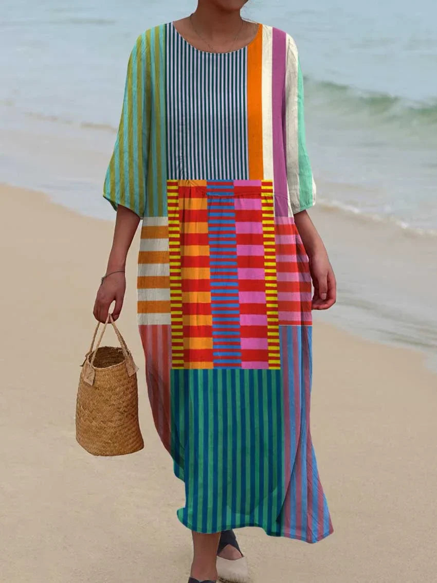 Chelo - Vintage Dress with Artistic Pattern