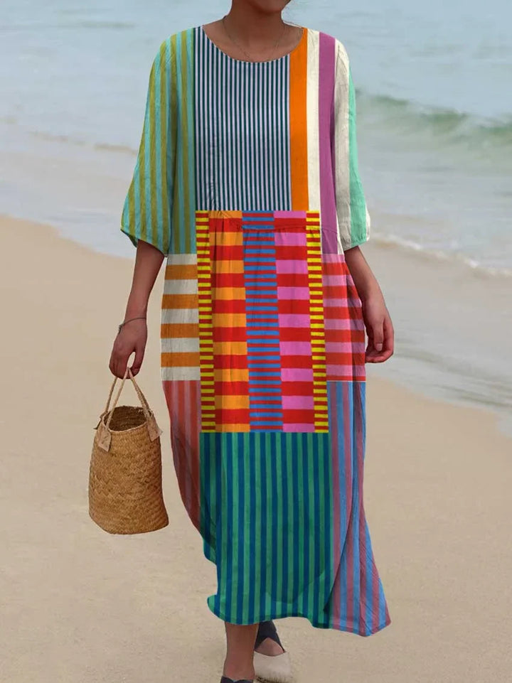 Chelo - Vintage Dress with Artistic Pattern