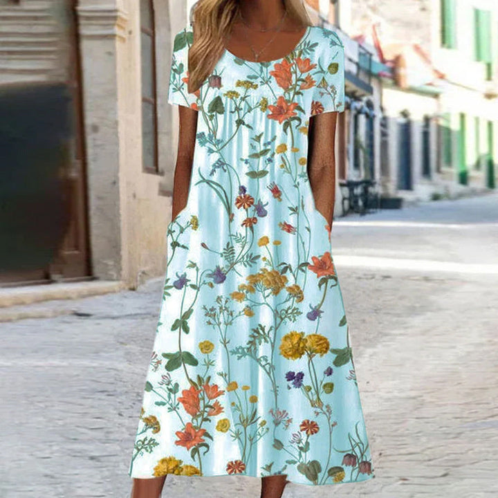 Isaura™ | Kwiatowa Sukienka Boho z Zakryciem Brzucha