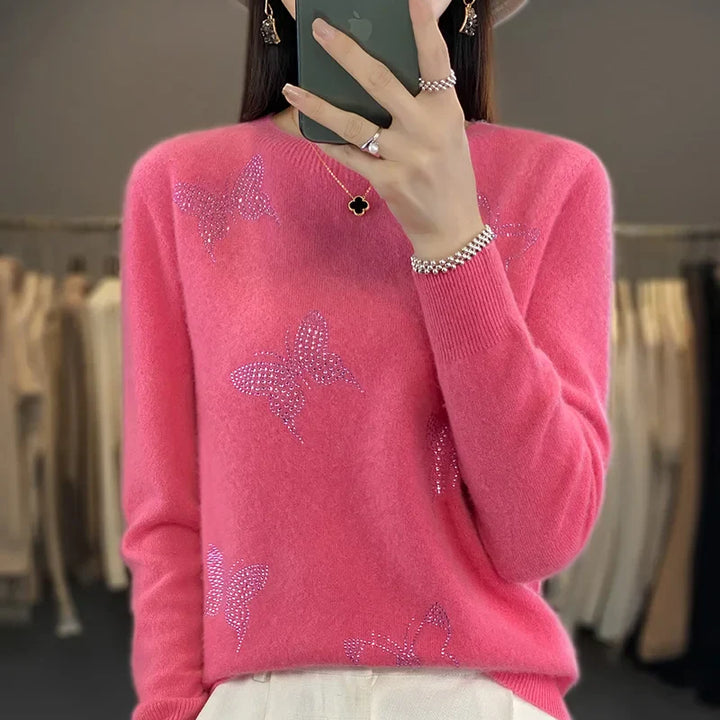Rhoda | Sweter z motywem motyla