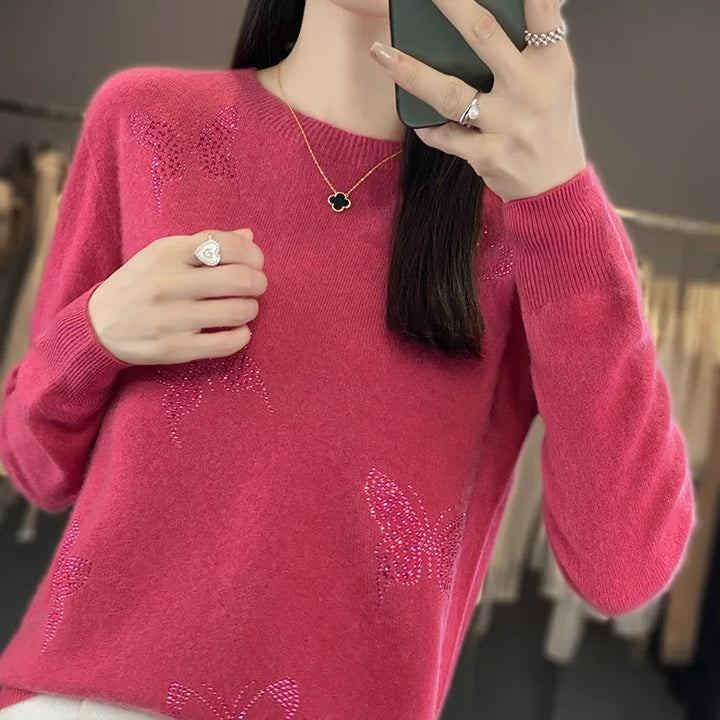 Rhoda | Sweter z motywem motyla