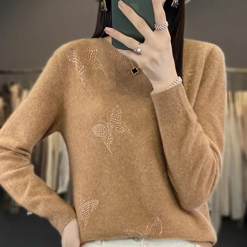 Rhoda | Sweter z motywem motyla