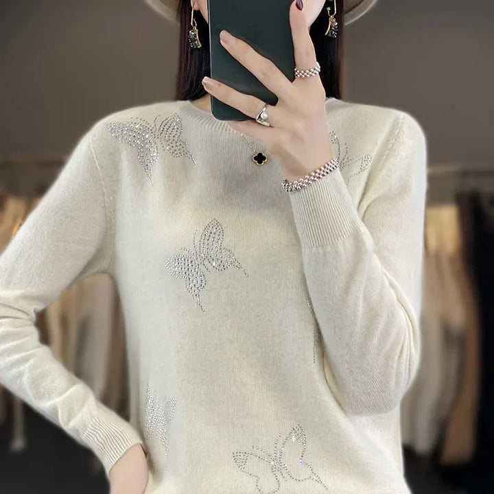 Rhoda | Sweter z motywem motyla
