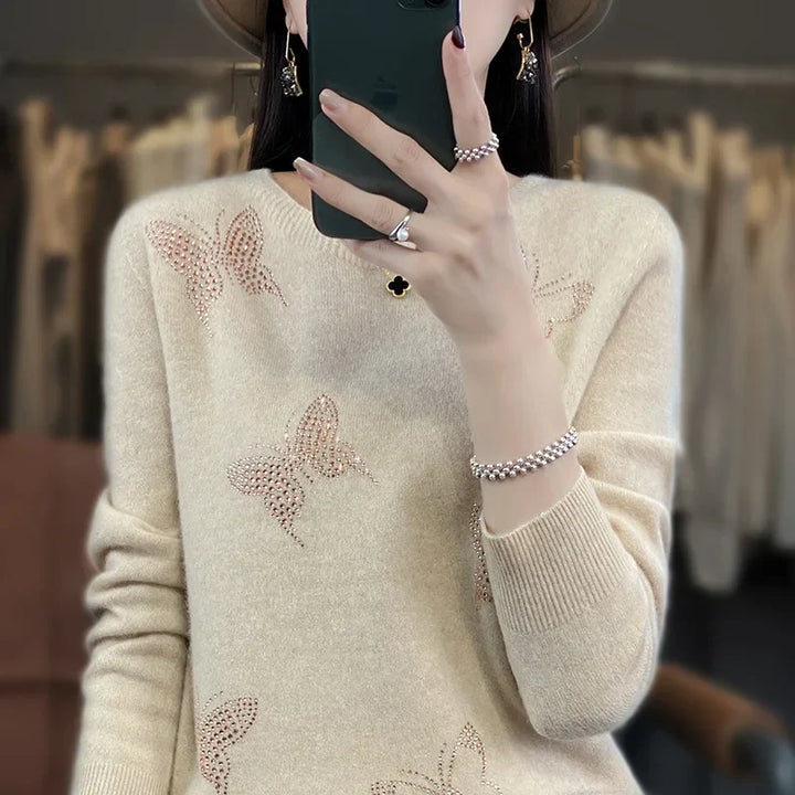 Rhoda | Sweter z motywem motyla