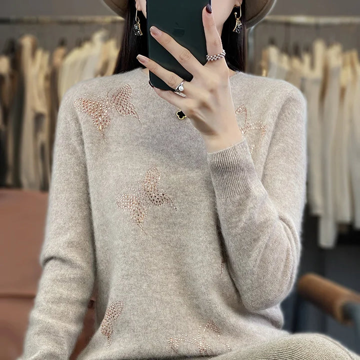 Rhoda | Sweter z motywem motyla