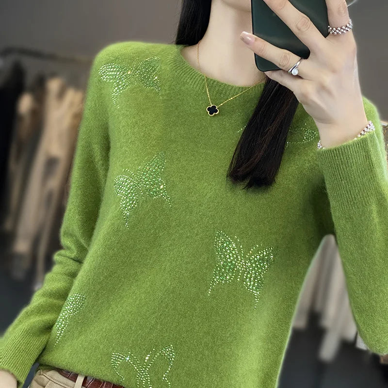 Rhoda | Sweter z motywem motyla
