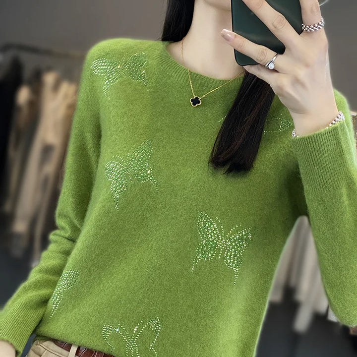 Rhoda | Sweter z motywem motyla