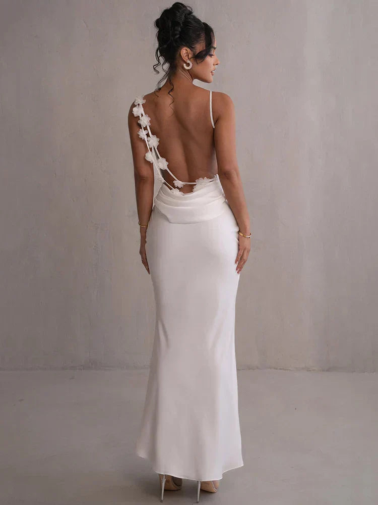 Romina™ | Maxi Kwiatowa Sukienka Bez Pleców