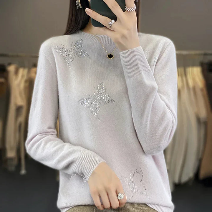 Rhoda | Sweter z motywem motyla